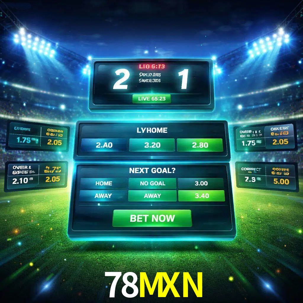 Vista de apuestas en vivo 78MXN durante un partido en curso