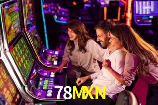 Una escena digital vívida inspirada en casino con 78MXN mostrado prominentemente, luces brillantes, fichas, cartas y acentos dorados.